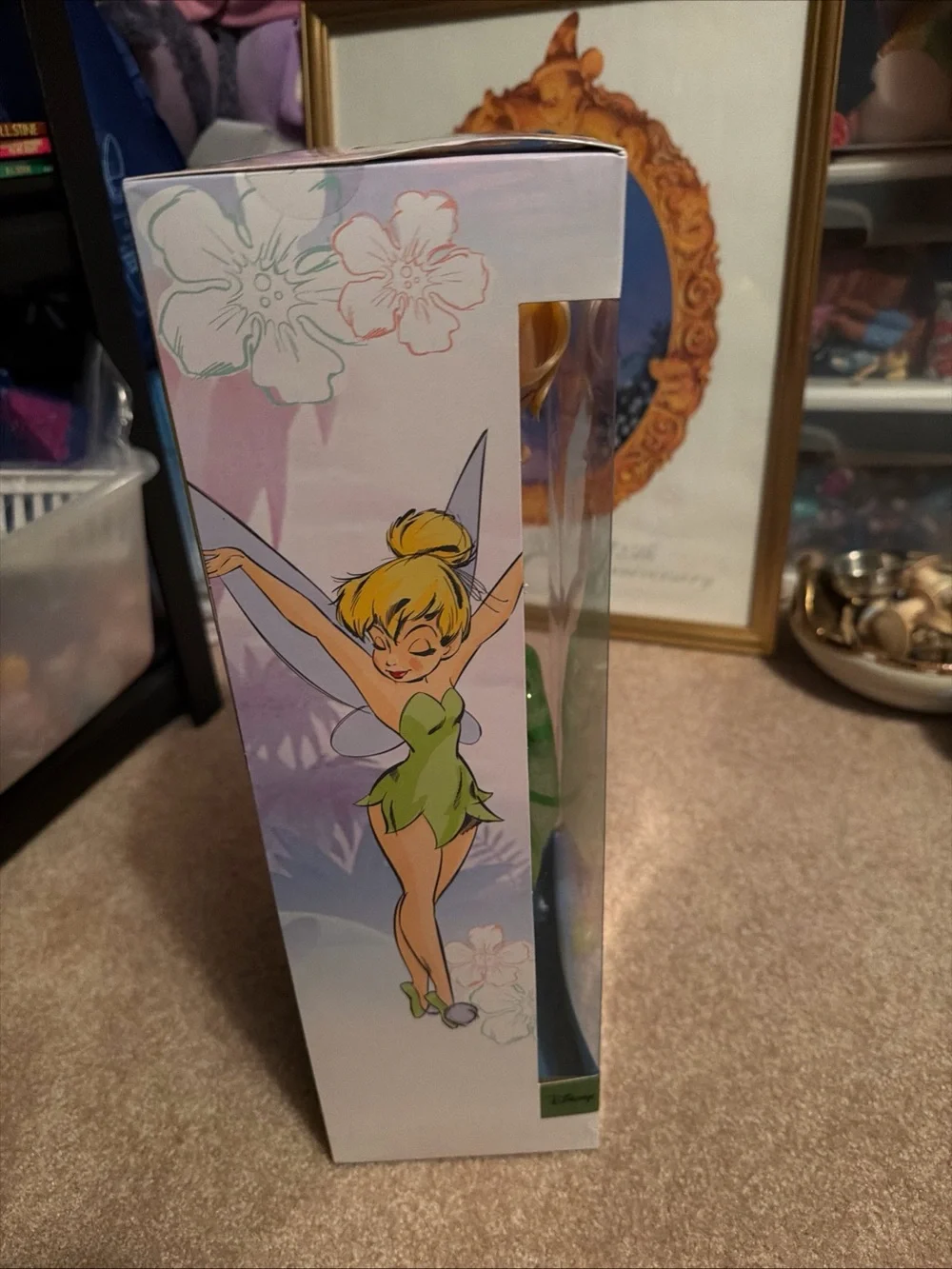 NIB Disney Store Tinker Bell Doll in Green Dress